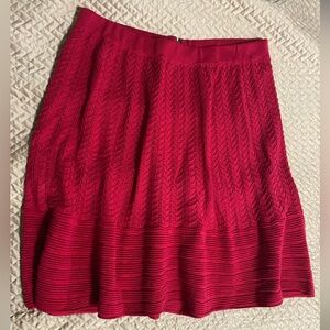 Cooperative Red Knit A-Line Mini Skirt M